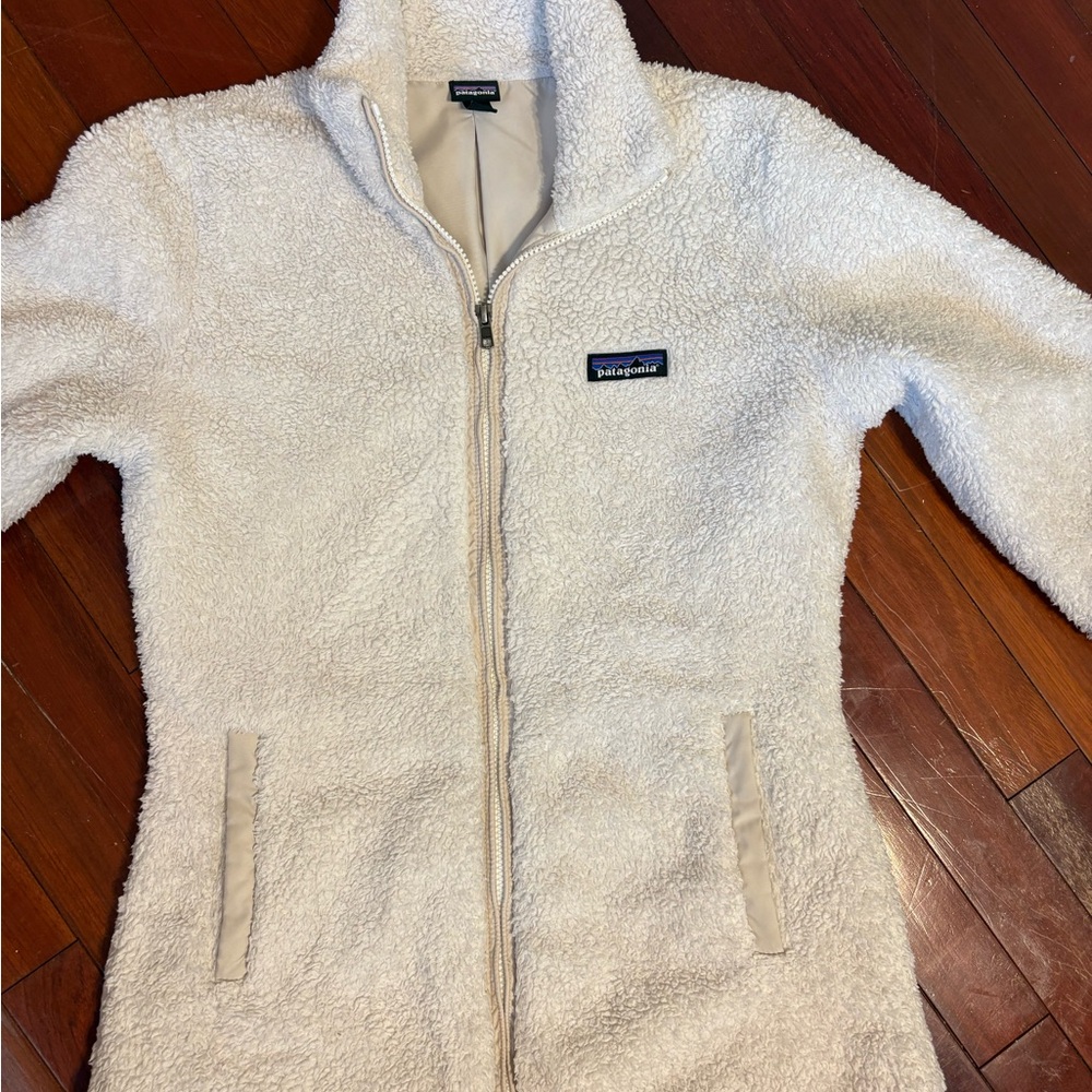 Patagonia Cream Sherpa Zip-Up Jacket